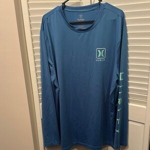 Hurley Men's Teal Long Sleeve Tee NWOT